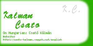 kalman csato business card
