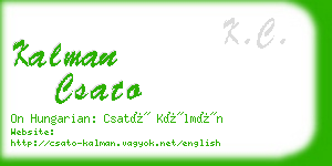 kalman csato business card